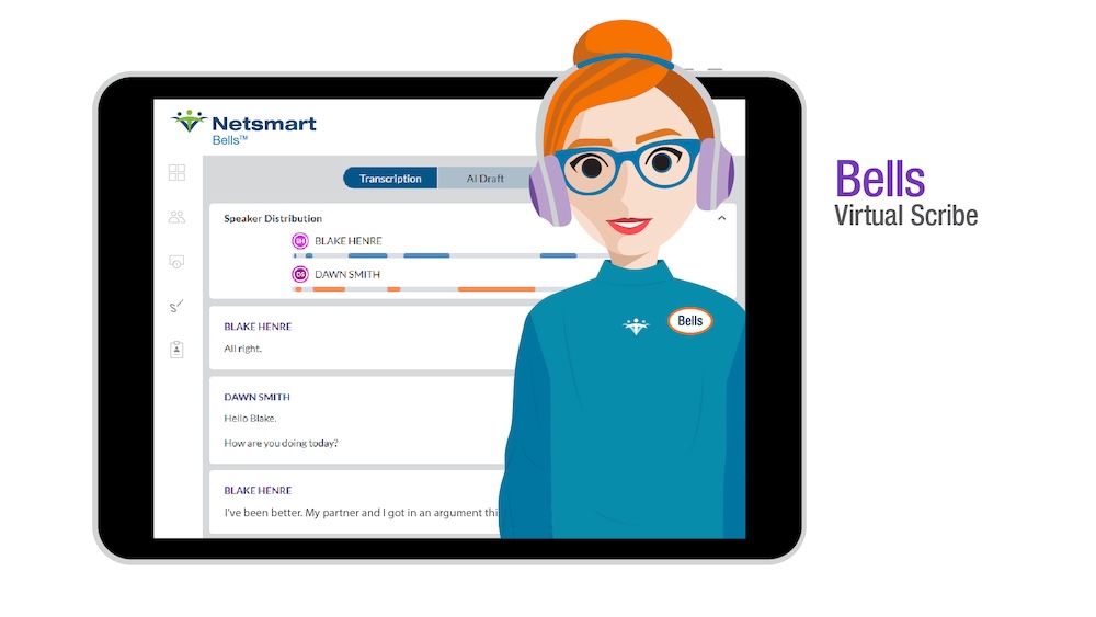Bells Virtual Scribe - Netsmart Bells AI is the leading AI-powered clinical documentation tool