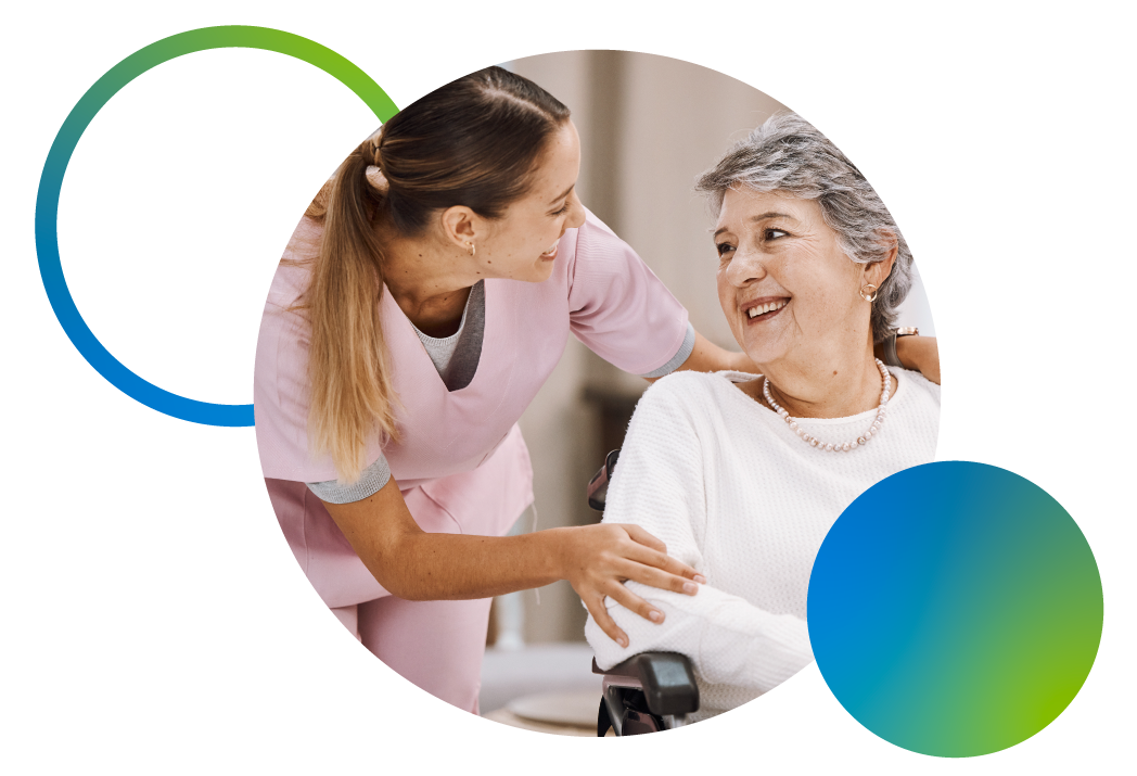 Clinician working with Elderly Patient