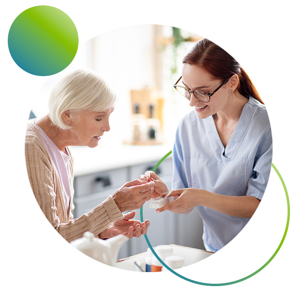 Nurse working with Patient