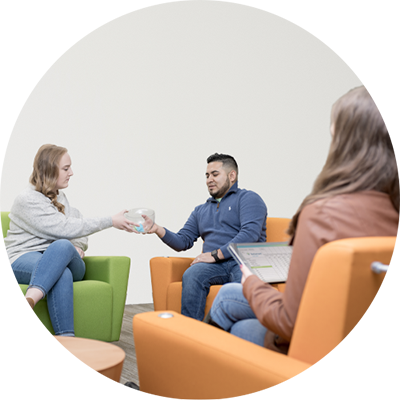 Group treatment circle - Netsmart’s substance use EHR supports abstinence treatment & medication-assisted treatment (MAT) models. 